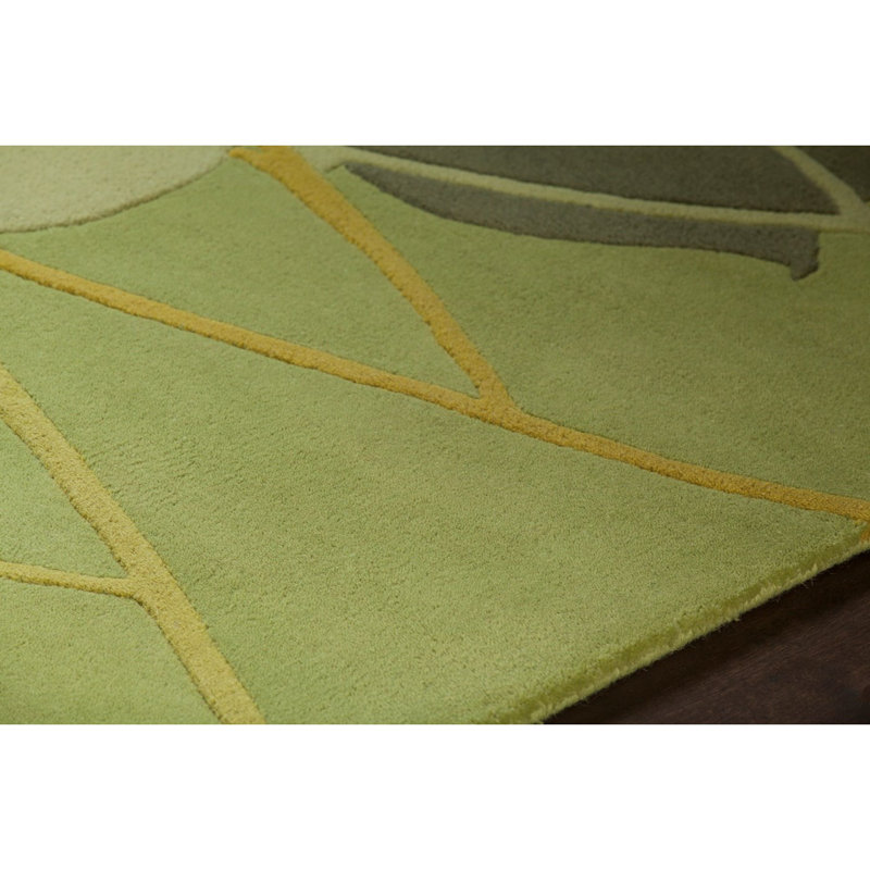 Inhabit Designer Lime Area Rug, 5' x 7'6"