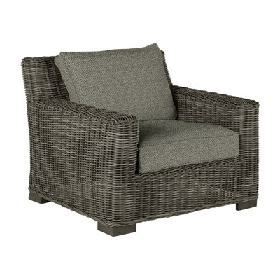 Rustic Woven Lounge Chair - Slate Gray
