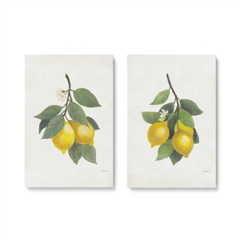 «Lemon Harvest», ensemble de 2, reproduction sur toile, Toile tendue, H 18 po x l 12 po