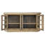 Gracie Oaks 70.75" Window Pane Glass Door Display Credenza