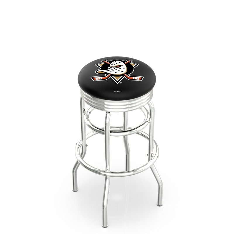 NHL 25" Swivel Bar Stool with Cushion, Anaheim Ducks, 30"