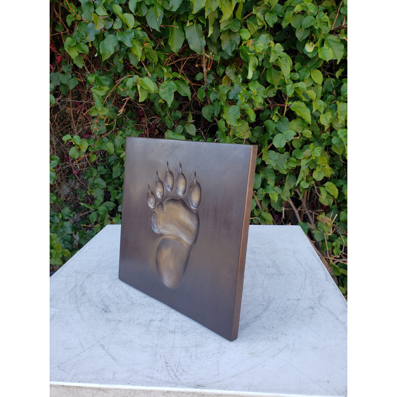 Bear Paw Print made of Bronze Wall decor Size: 10" x 10" x 1"H