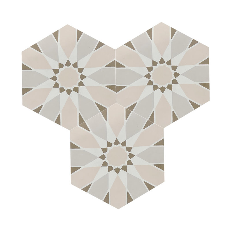 Menara 8" x 8" Cement Patterned Wall & Floor Tile