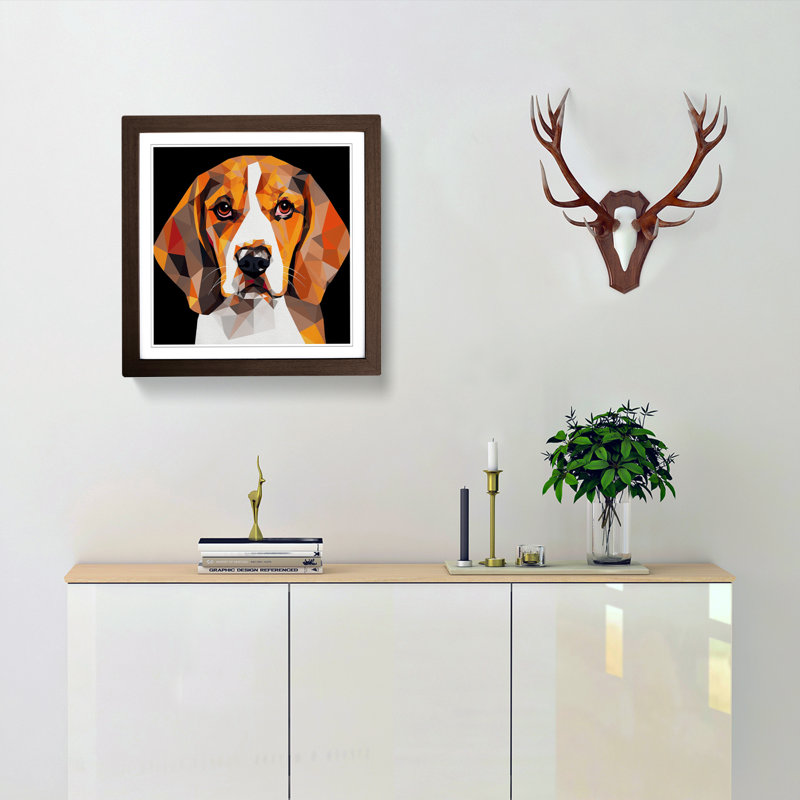 Single Picture Frame Print on Wood, Walnut
