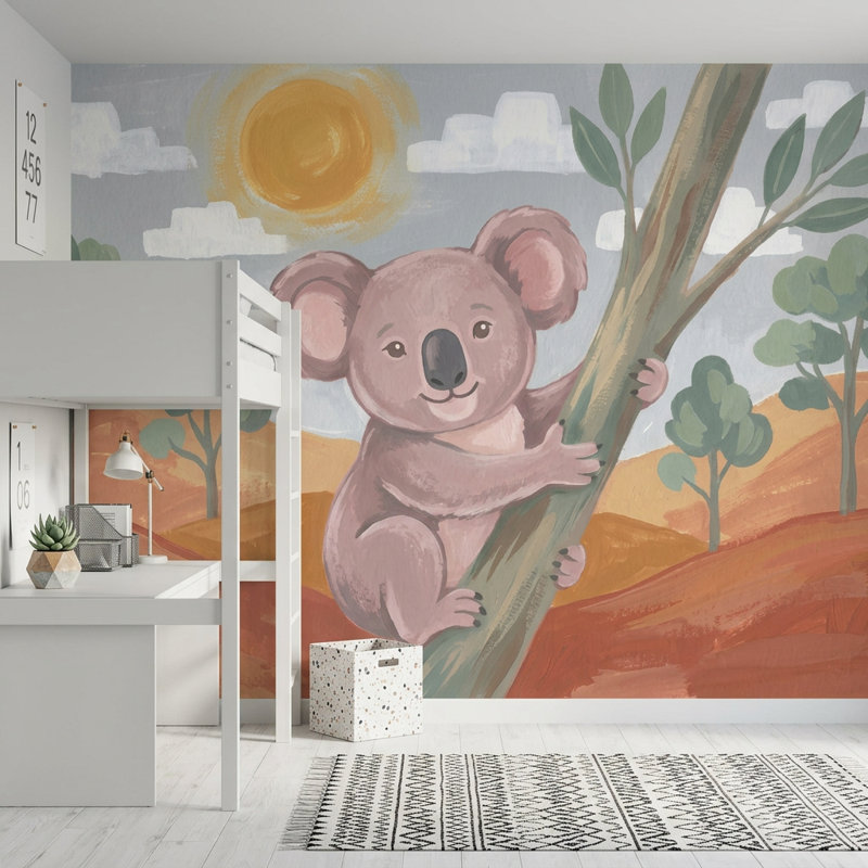 Papier peint Koala Eucalyptus australien, Non tissé, 200 po x 120 po