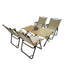 Ensemble de salle à manger multifonctionnel pliable et portable, 1 table de salle à manger et 4 
Chaises pliantes, intérieur et extérieur universel, naturel