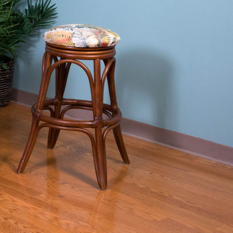 Charlestyn Swivel Upholstered Counter Stool, Dum Dum Natural, Sienna