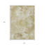 Tapis intérieur beige 10 pi x 14 pi beige et ivoire à motif floral lavable