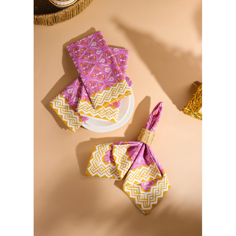 Serviettes en coton Orchid