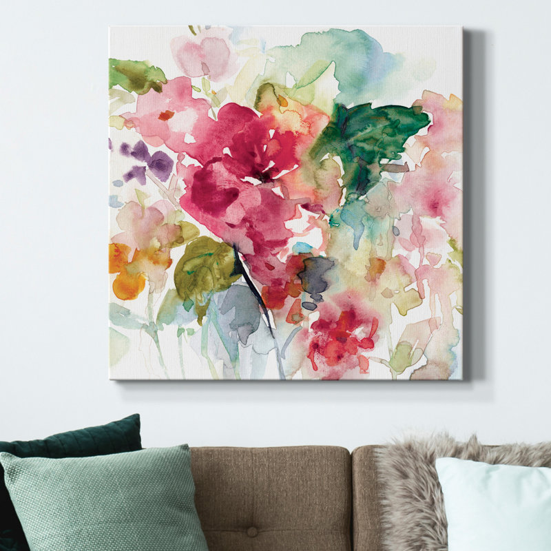 " Citrus Floral Punch ", 40" H x 40" W x 1.5" D
