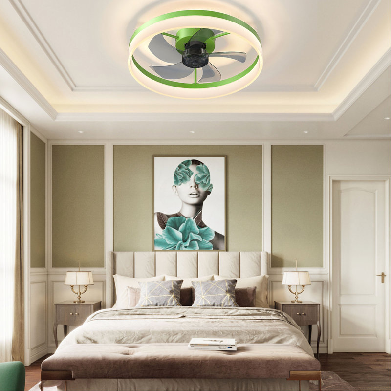 Ventilateurs de plafond avec lumières à DEL à intensité variable Installation intégrée de minces ventilateurs de plafond modernes
