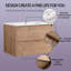 Ensemble de meuble-lavabo mural 24 po avec lavabo, meuble-lavabo flottant 24 po, meuble-lavabo simple, meuble-lavabo mural moderne brun
