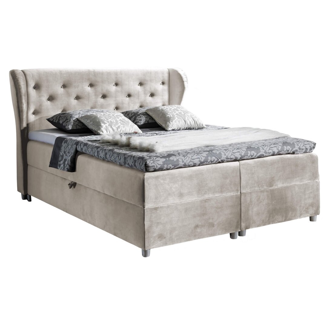 Boxspringbett Gendron mit Topper und Bettkasten