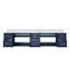 Meuble-lavabo double bleu marine 84 po X P 22 po D, avec plateau en marbre de Carrare