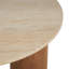 Table basse de salon en bois Cole et gris avec plateau en marbre beige