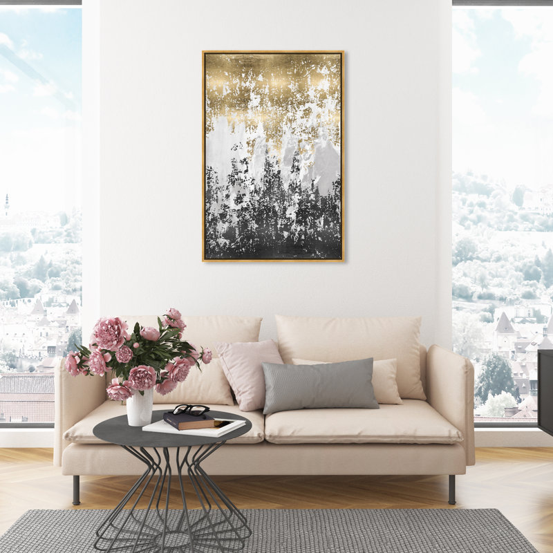 « had a moment », reproduction d’art sur toile tendue, Or, H 15 po x l 10 po