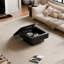 Wood Veneered Square Coffee Table with Hidden Storage, Deep Black, Modern Design
