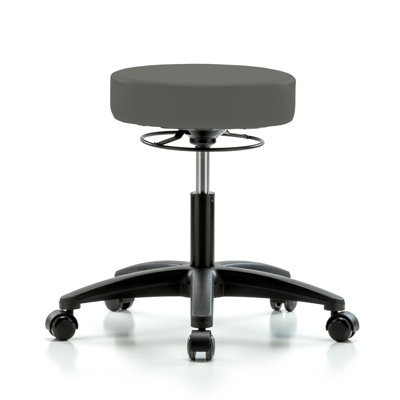 Tabouret à hauteur réglable Exaucet Perch | Hauteur du bureau: 18 à 23 po | Vinyle blanc Adobe