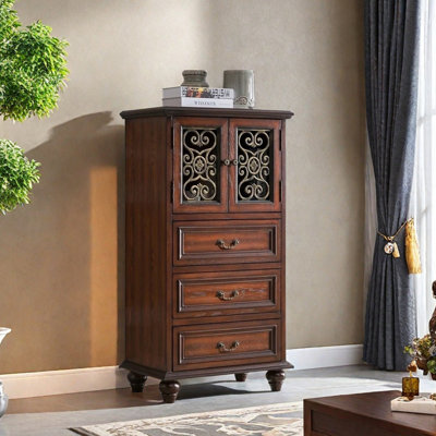 Rustic American style multi-purpose accent cabinet