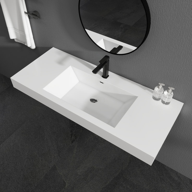 Lavabo de salle de bain mural simple 47 po SMC