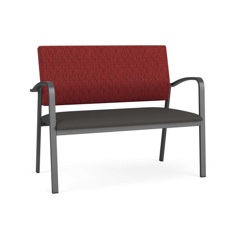 Structure en métal Newport, Flanelle grise Adler - tissu de designer, Anthracite