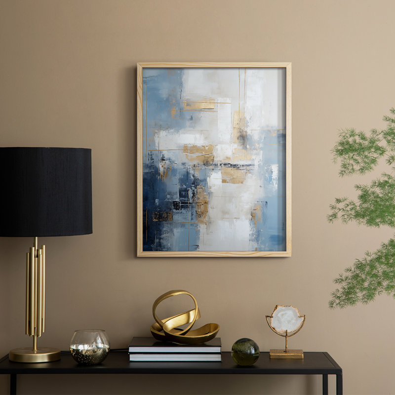 ABSTRACT Series, impression encadrée en bois massif, H 21 po x l 17 po