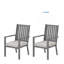 Ensemble de 4 chaises de patio en aluminium toutes saisons de 23 po avec coussins gris épais et structure grise