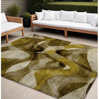 Tapis extérieur lavable antidérapant 8 pi x 10 pi café