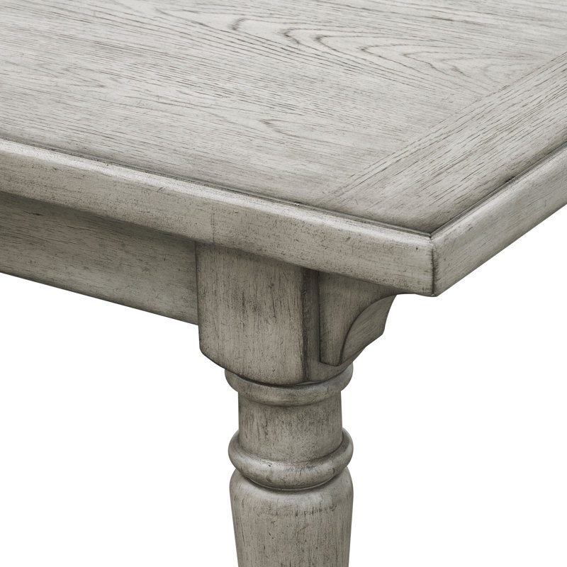 Gray Oak Extendable Farmhouse Dining Table