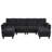 Modular Sectional Sofa, Dual Movable Ottomans & USB Ports-755668676