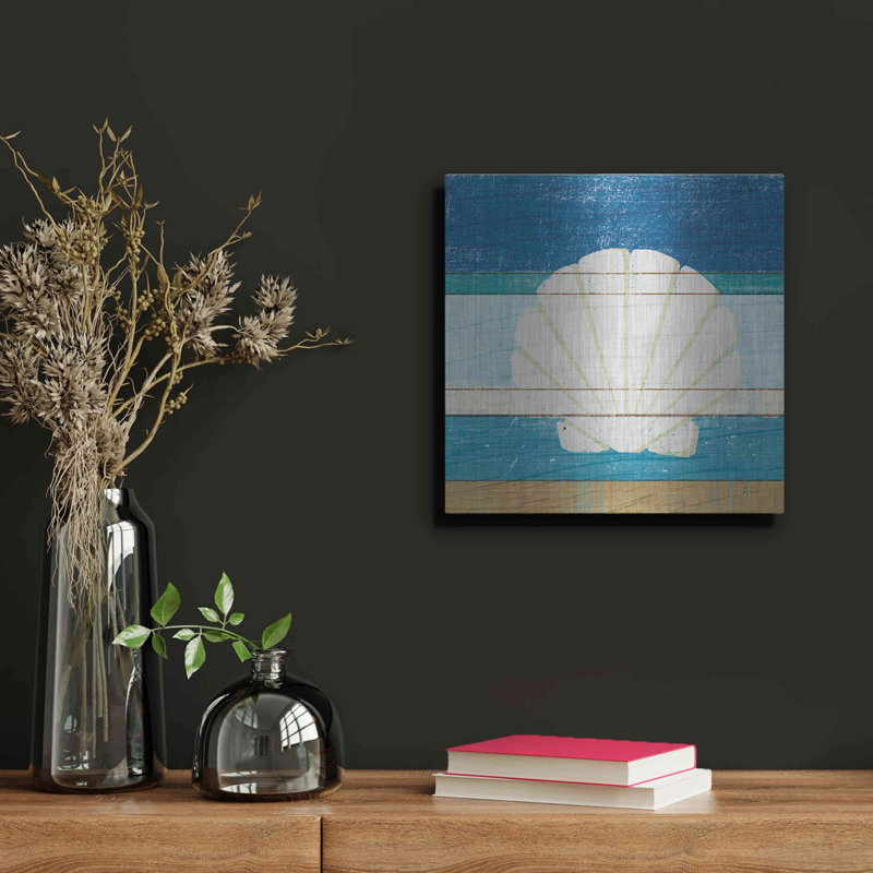Luxe Beach Art «Beachscape Shell V2» par Michael Mu «Beachscape Shell V2» par Michael Mullan, H 12 po x l 12 po