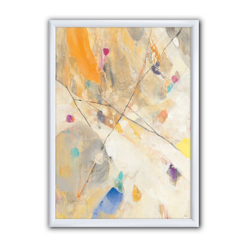 « spring minimal confettis ii »-cadre photo sur toile, Cadre blanc, H 20 po x l 12 po x P 1po