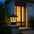 Vintage Solar Powered Pier Mount Light with Remote Control, 4-Color IP65 Waterproof Outdoor Post Lantern with E26 Base-920956993