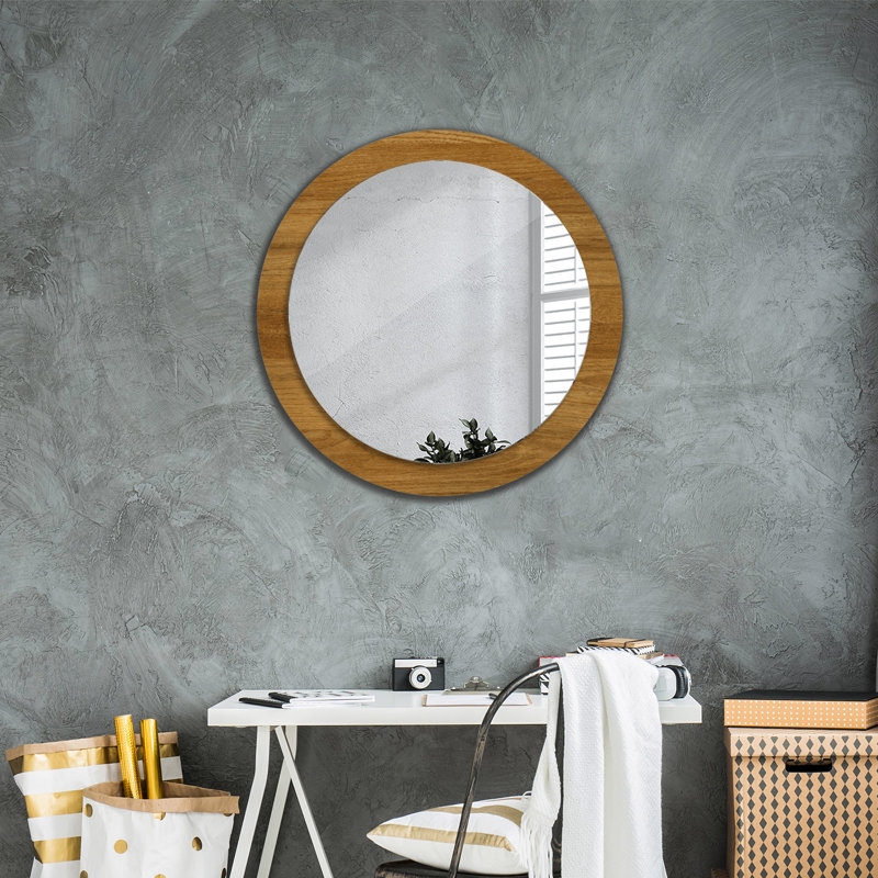 Huldar Glass Flat Mirror, Brown