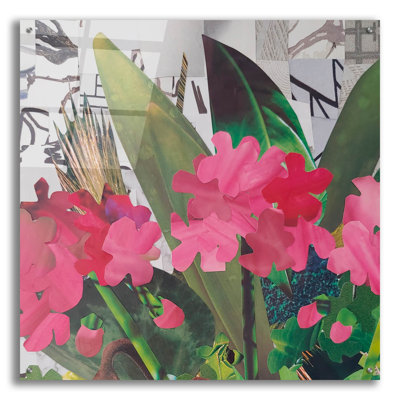  'Poolside Geraniums 1' by Coco Good Acrylic Glass Wall Art