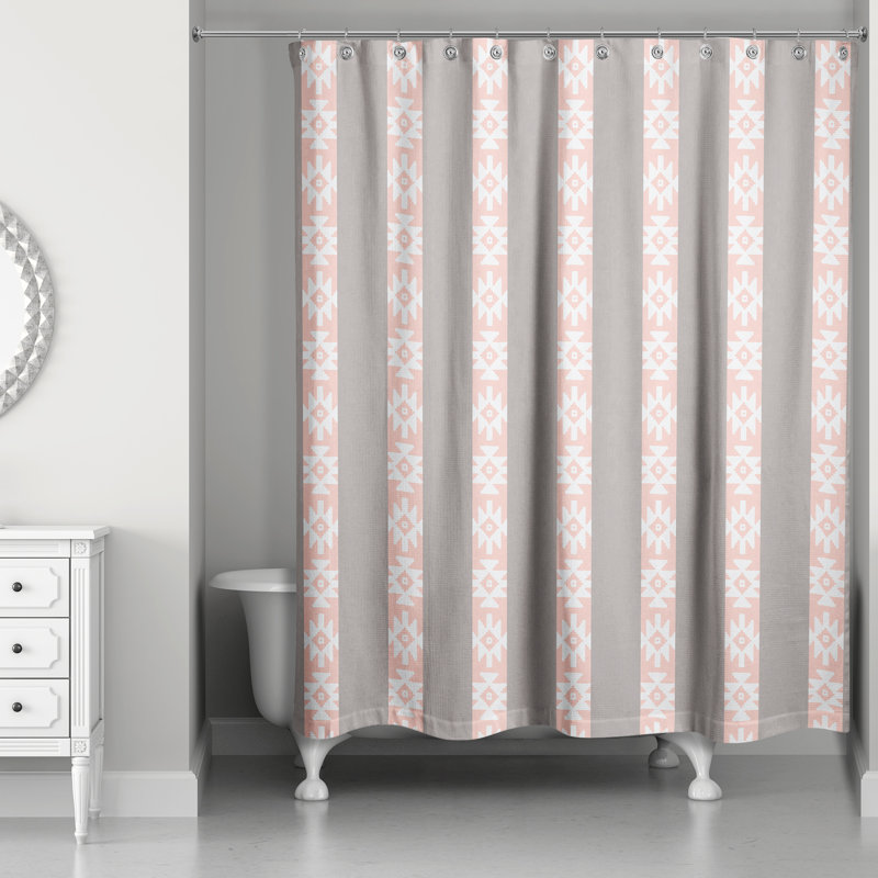 Rideau de douche simple Southwestern, Gris
