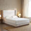 Upholstered Wingback Bed / Upholstered Wood Base Platform Bed / 52.5" High Headboard-1746165799-1746165796