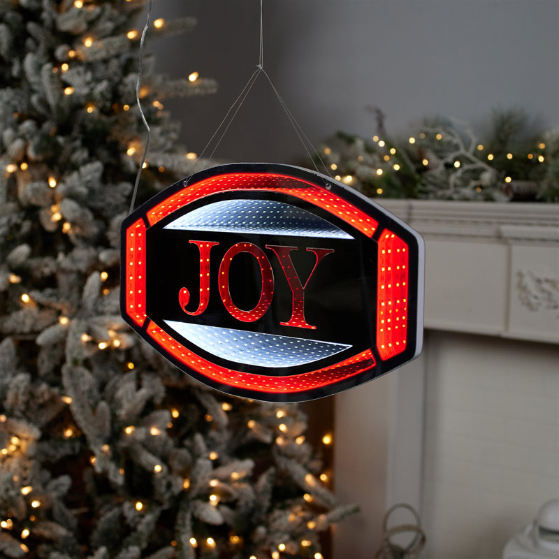 Enseigne lumineuse «Joy» Holiday L 15,74 po