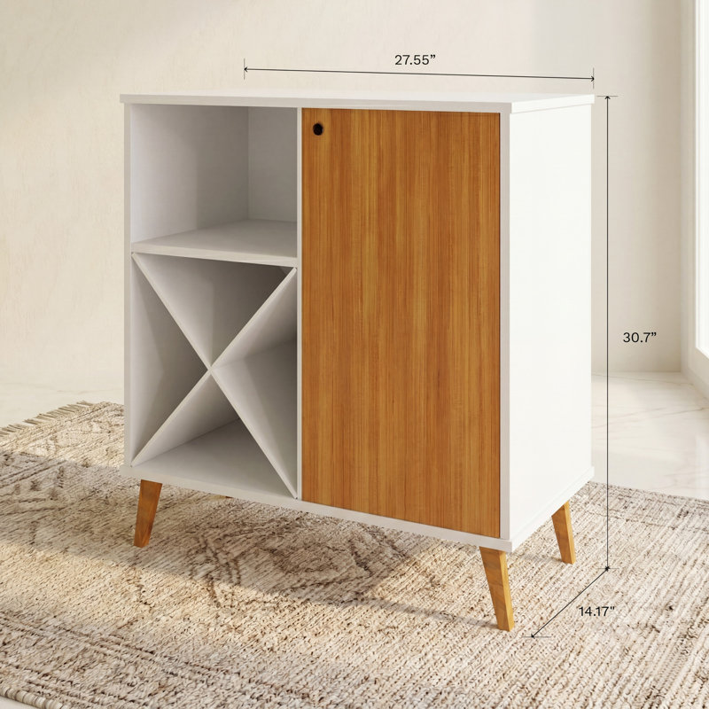Armoire de bar Boahaus, Blanc / brun