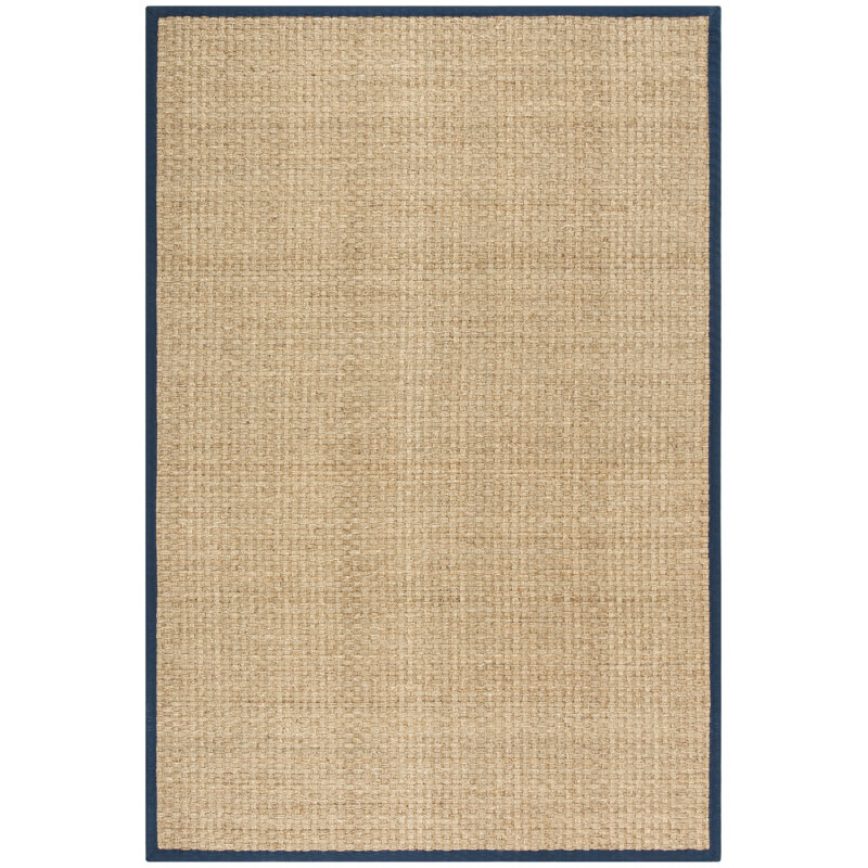 Delapena Hooked Rug, Rectangle 183 x 274 cm, Natural/Blue