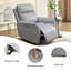 Fauteuil inclinable électrique 36 po en cuir respirant avec lumière DEL et port USB
