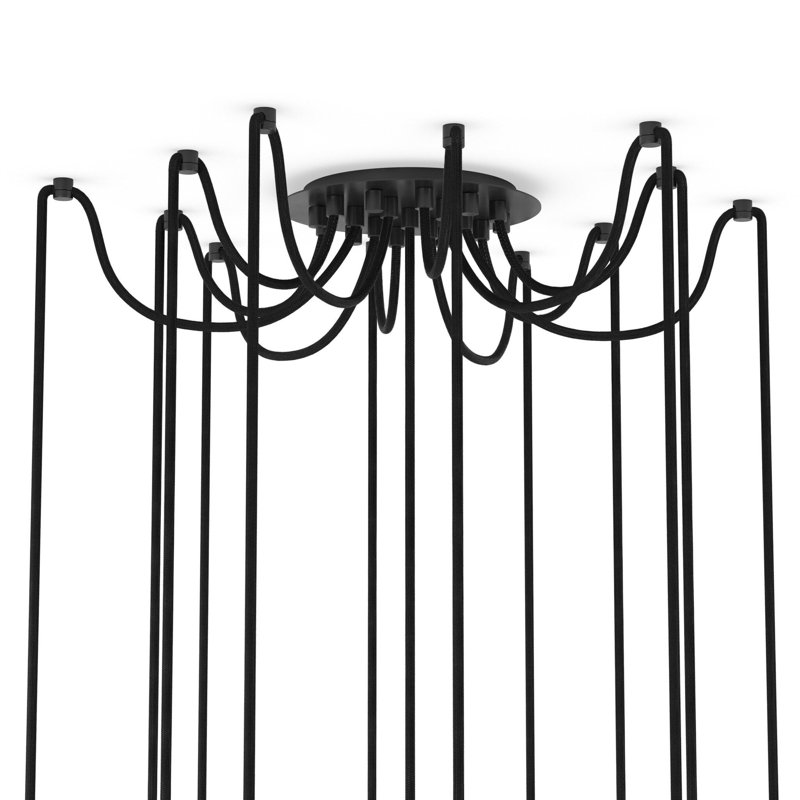 Spider Small Chandelier-Black Gunmetal, Black Gunmetal