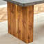 Grande table rectangulaire avec ornement gris ciment et pieds pour un repas élégant et fiable-1343321633
