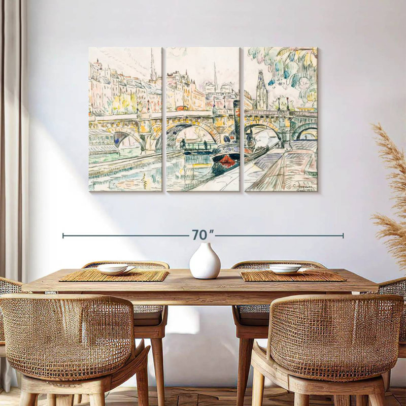 Remorqueur Lilie au Pont Neuf, Paris, H 36 po x l 57 po