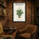 Plantes et fleurs, lys de paix, reproduction d'art botanique