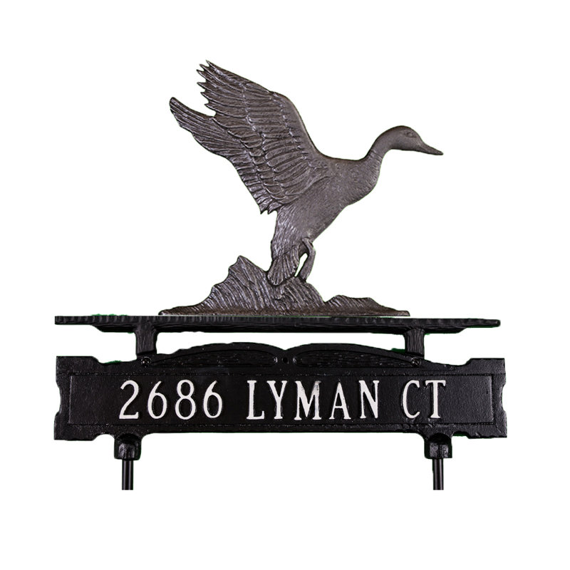 1-Line Lawn Address Sign, Yes, Swedish Iron