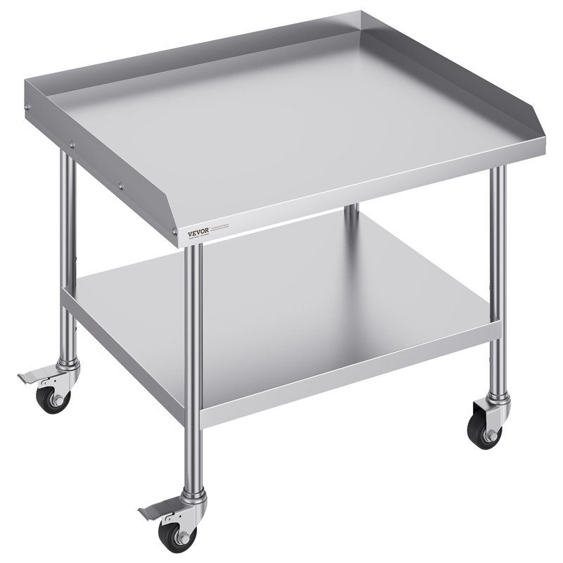 Heavy Duty Stainless Steel Kitchen Prep Table with Wheels