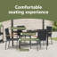 5 Piece Garden Dining Set Black PVC-coated polyester