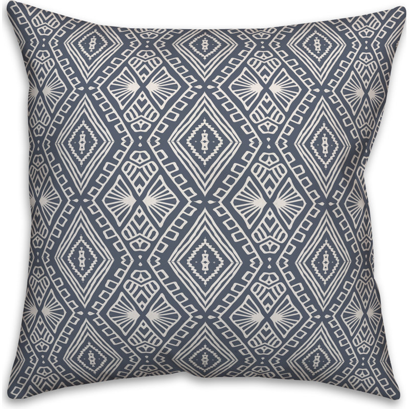 Housse de coussin Tribal, 16 po x 1 po, Bleu