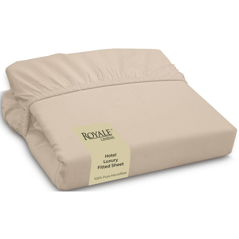 Royale Linens | Ultra Soft Brushed Microfiber | Hotel Luxury Bottom Sheets | Wrinkle Free & Fade Resistant | Deep Pocket Only